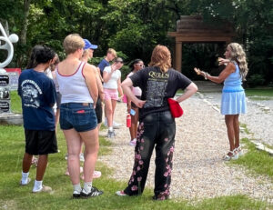 Central travelers hear from Miss Twyla Dixon.